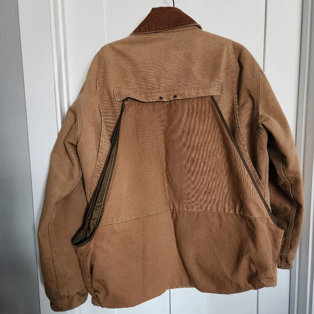 Carhartt Vintage Shooting Jacket Men L Corduroy Hunting Patches Blanket Lined - Picture 2 of 14